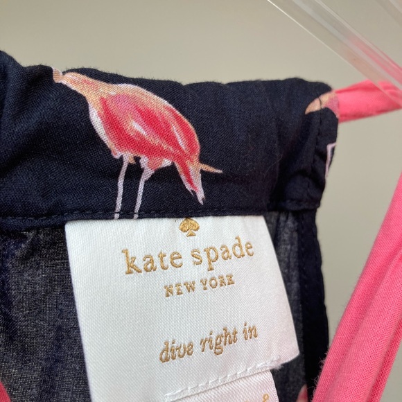 Kate Spade | Playa Flamingos Cover Up in Black - Picture 5 of 10